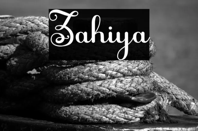 Zahiya Example 1