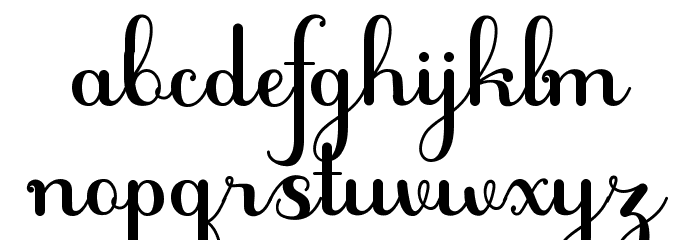 Zahiya Font LOWERCASE