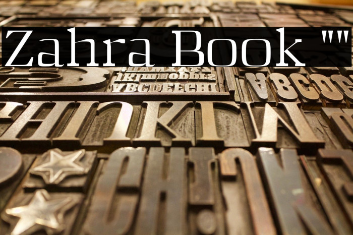 Zahra Book `` Font examples