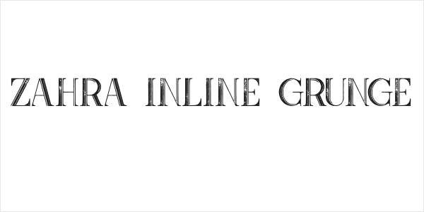 Zahra Inline Grunge Logo