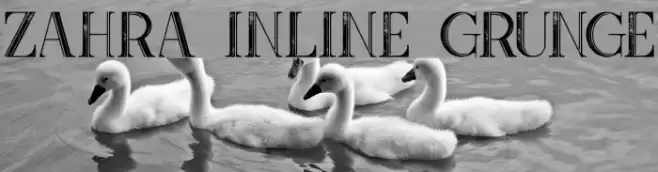 Zahra Inline Grunge Font examples