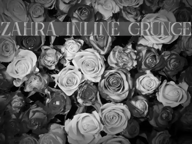 Zahra Inline Grunge Font examples