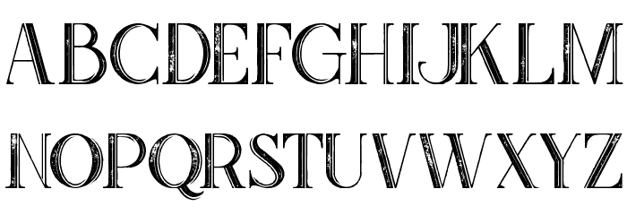 Zahra Inline Grunge Font LOWERCASE