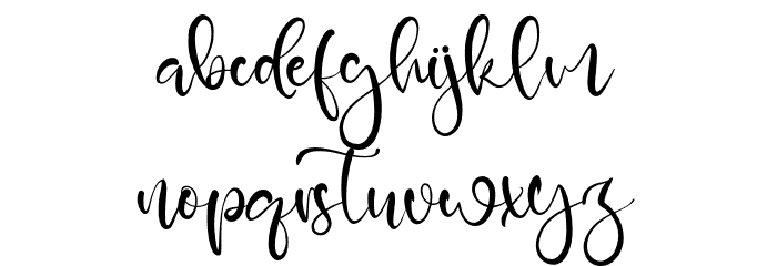 ZahraLovely Font LOWERCASE