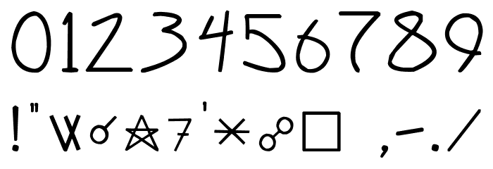 Zahstrology Font OTHER CHARS