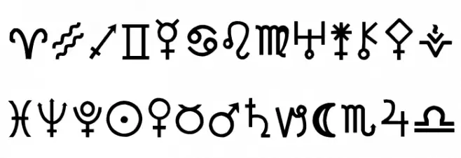 Zahstrology Schriftart Groß