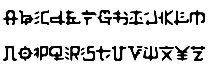 Zaibatsu Font LOWERCASE