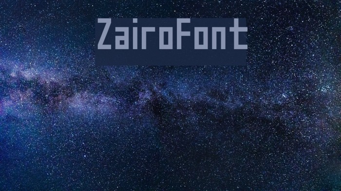 Zairo Font examples