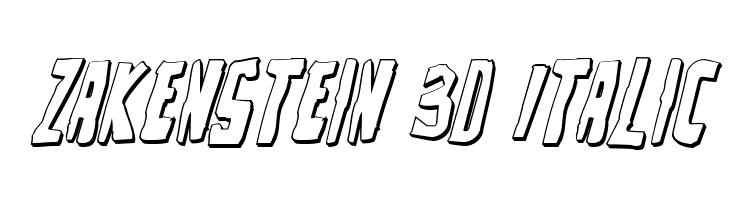 Zakenstein 3D Italic  Descarca Fonturi Gratis