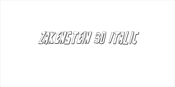 Zakenstein 3D Italic Logo
