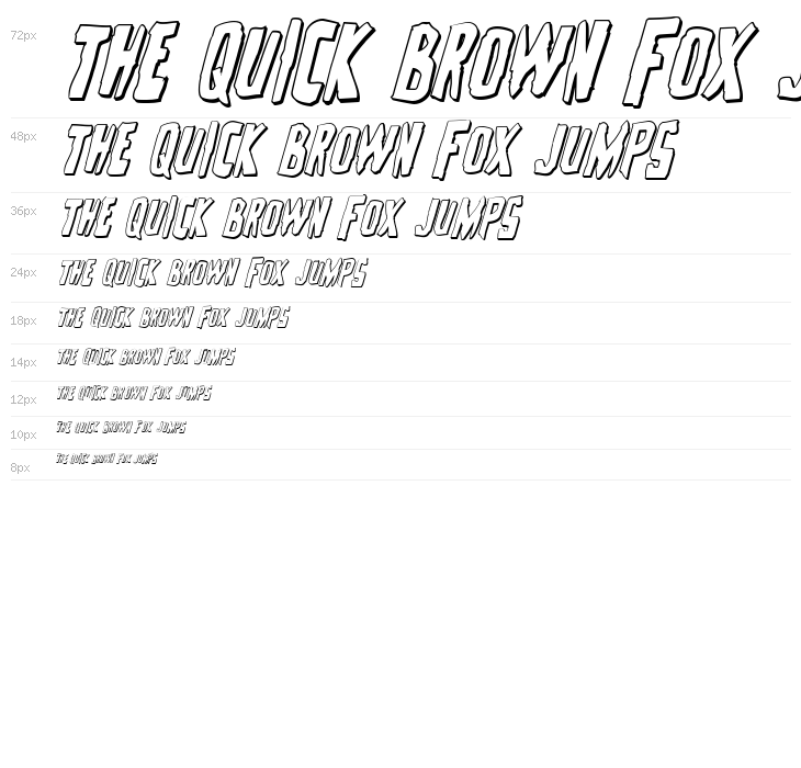 Zakenstein 3D Italic Waterfall