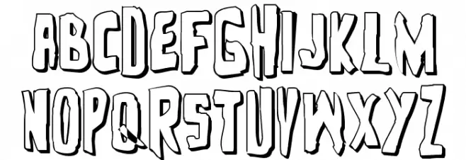 Zakenstein 3D Regular Schriftart Groß