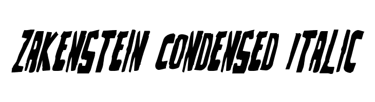 Zakenstein Condensed Italic  Frei Schriftart Herunterladen