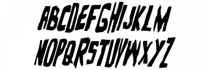 Zakenstein Condensed Italic Schriftart Groß