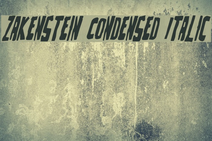 Zakenstein Condensed Italic Example 3