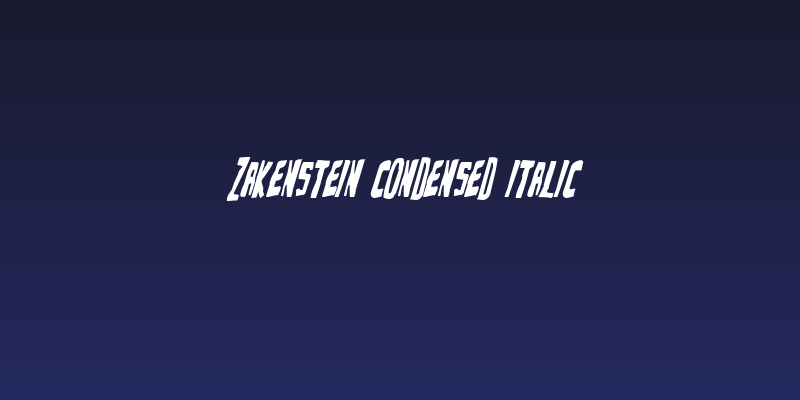 Zakenstein Condensed Italic Social Header