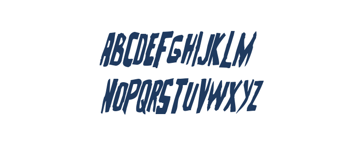 Zakenstein Condensed Italic Lowercase