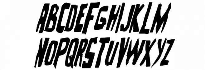 Zakenstein Condensed Italic फ़ॉन्ट लोअरकेस