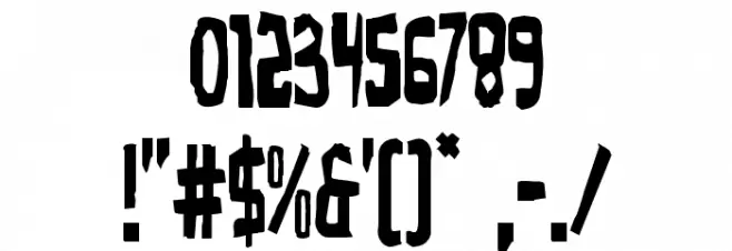 Zakenstein Condensed Font OTHER CHARS