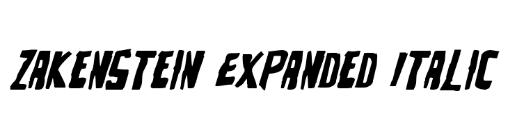 Zakenstein Expanded Italic  Fuentes Gratis Descargar