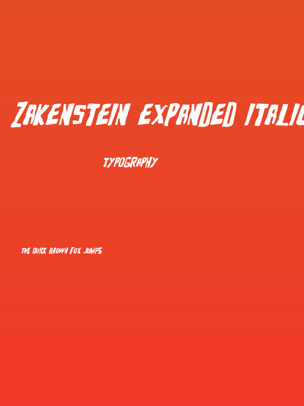 Zakenstein Expanded Italic Poster