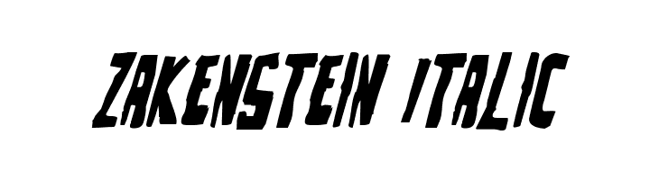 Zakenstein Italic  les polices de caractères gratuit tlcharger