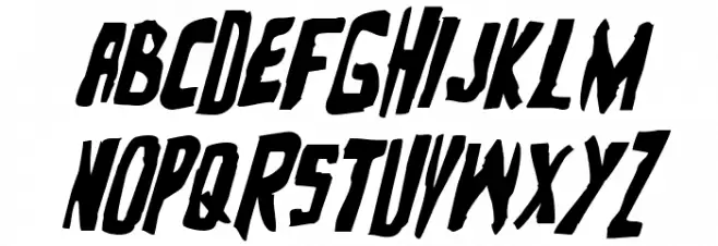 Zakenstein Italic Schriftart Groß