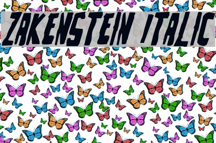 Zakenstein Italic Font examples