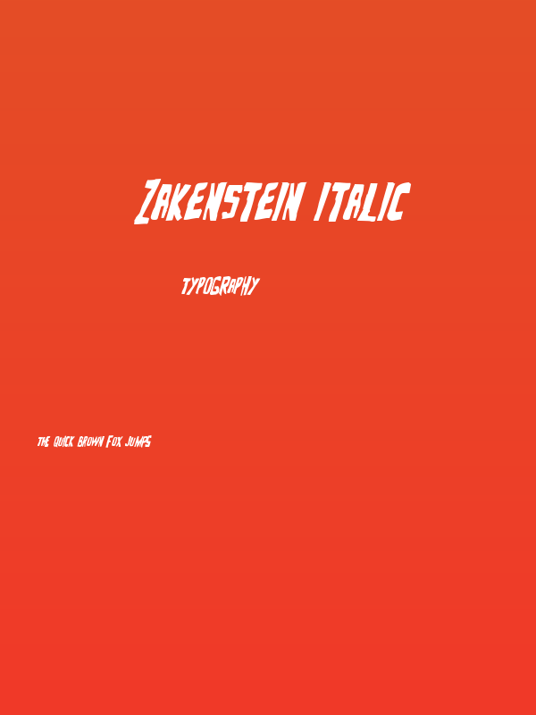 Zakenstein Italic Poster