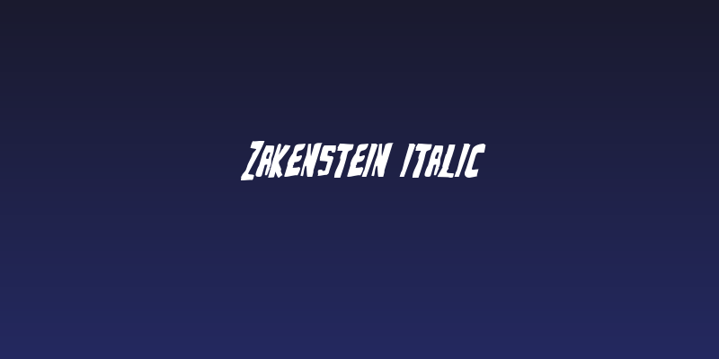 Zakenstein Italic Social Header