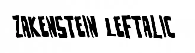 Zakenstein Leftalic  नि: शुल्क फ़ॉन्ट्स डाउनलोड