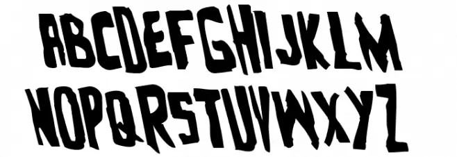 Zakenstein Leftalic Шрифта ВЕРХНИЙ