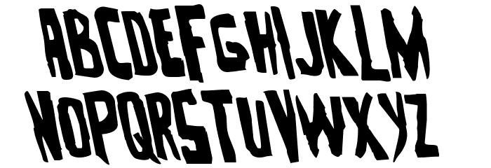 Zakenstein Leftalic Font LOWERCASE