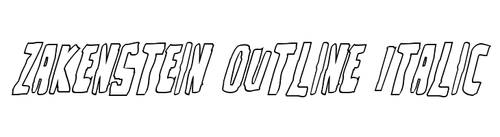 Zakenstein Outline Italic Font