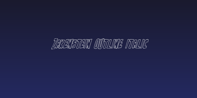 Zakenstein Outline Italic Social Header