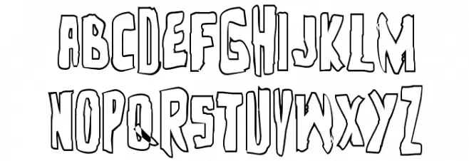 Zakenstein Outline Regular Schriftart Groß