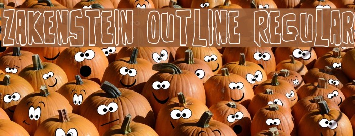 Zakenstein Outline Regular Font examples