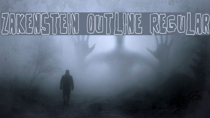 Zakenstein Outline Regular Font examples
