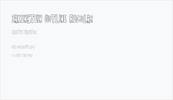 Zakenstein Outline Regular Business Card