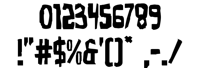 Zakenstein Regular Font OTHER CHARS