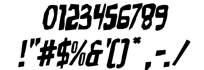 Zakenstein Rotalic Font OTHER CHARS