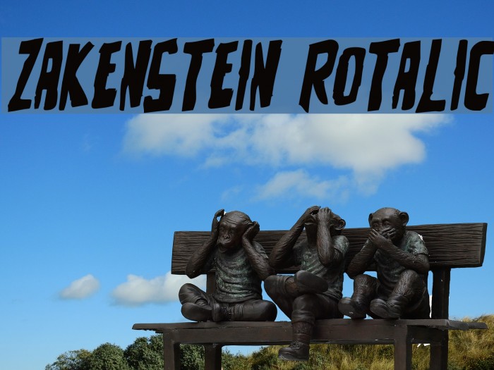 Zakenstein Rotalic Font examples