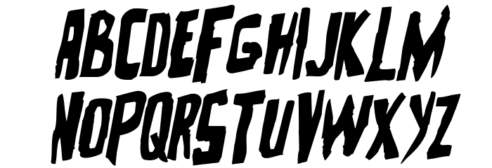 Zakenstein Rotalic Font LOWERCASE