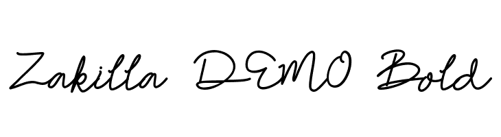 Zakilla DEMO Bold  Frei Schriftart Herunterladen