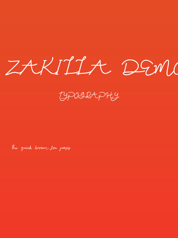 Zakilla DEMO Bold Poster