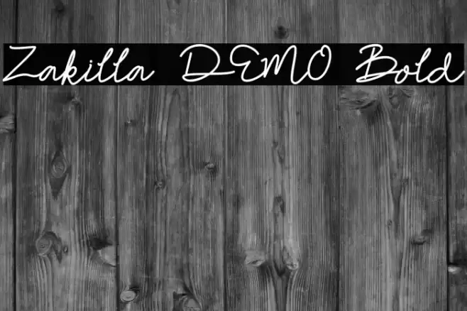 Zakilla DEMO Bold Font examples