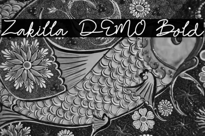 Zakilla DEMO Bold Font examples