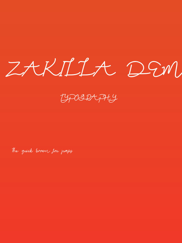 Zakilla DEMO Bold Poster