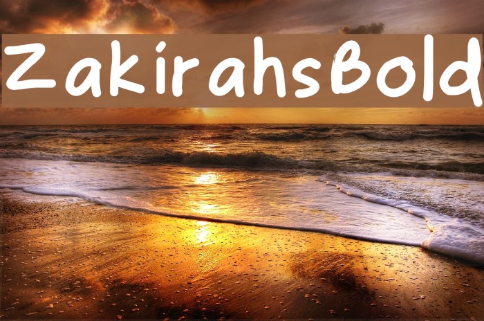ZakirahsBold Font examples