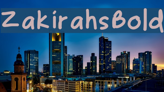 ZakirahsBold Font examples